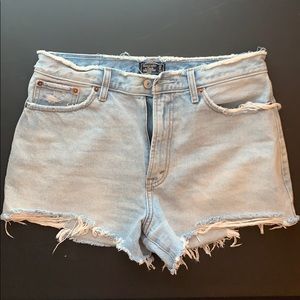 Abercrombie high rise denim shorts